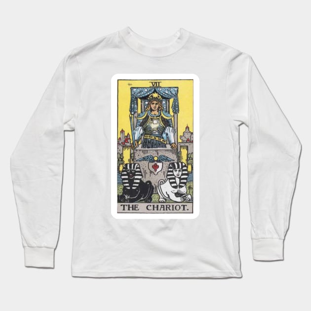 The Chariot, Raider Waite Tarot, Divination Tarot Long Sleeve T-Shirt by snowshade